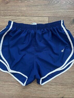 Varsity Spirit Blue White Running Cheerleading Shorts Size Medium